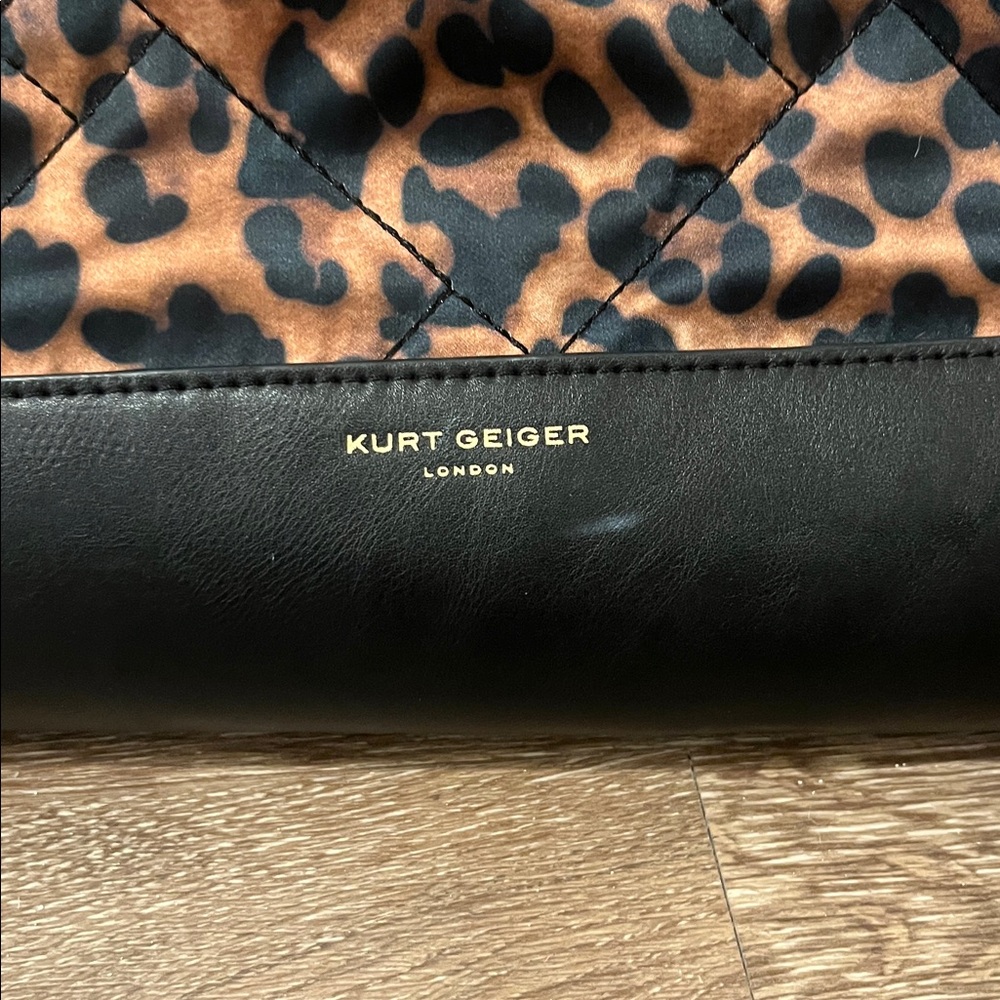 Kurt Geiger Leopard Print Quilted Tote with Black Trim - Picture 2 of 14
